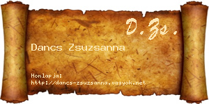 Dancs Zsuzsanna névjegykártya